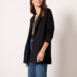 Evereve Ivy Sweater Blazer in Black